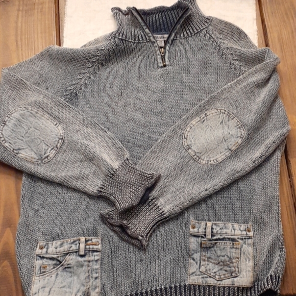PBJ Blues Sweaters - PBJ Blues Vintage Denim Jean Sweater